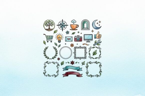 Daily Life & Work Icon Set