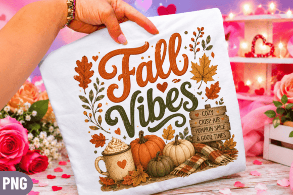 Elevating Autumn Merchandise with High-Resolution Fall Vibes Pumpkin Sublimation PNG Designs