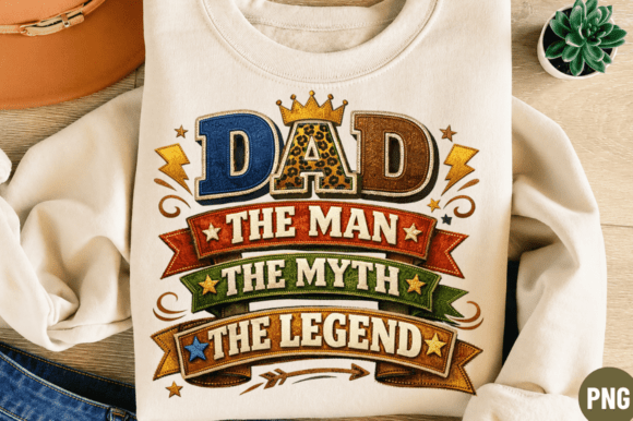 Evaluating the Dad the Man Myth Legend Retro PNG for Commercial and Personal Use