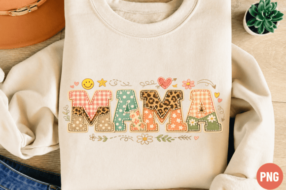 Evaluating the Mama Retro Patchwork PNG and Mama PNG for Creative Projects