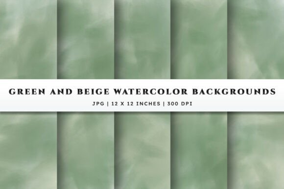 Exploring the Calming Appeal of Green Beige Watercolor Backgrounds