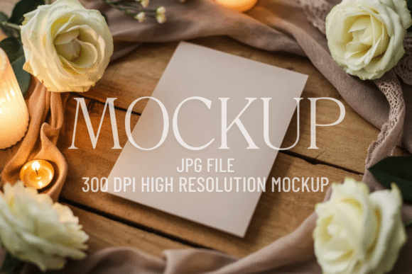 Flat Lay Wedding Invitation Card Mockup: Elevating Your Design Presentation