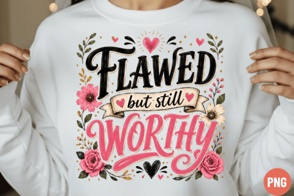 Flawed but Still Worthy Png: Inspiration for Sublimation and Print-on-Demand