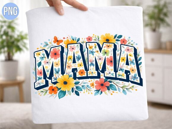 Floral Mama Lettering Spring Flowers PNG: A Digital Asset for Creative Projects