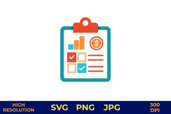 Mastering Visual Communication with the Clipboard with Checklist and Graph Vector Illustration