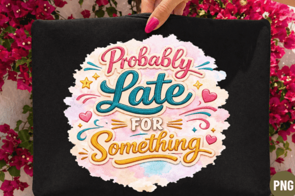 Probably Late for Something PNG T-shirt Design