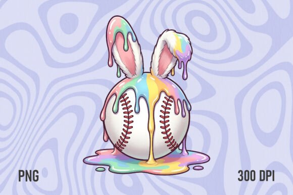 Rainbow Drip Bunny Baseball PNG: A Guide to High-Quality Spring Crafting