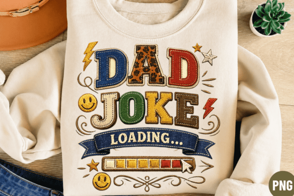 Strategic Branding with the Dad Joke Loading Retro Style PNG T-shirt Design