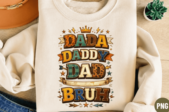 Strategic Branding with the Dada Daddy Dad Bruh Retro Png T-shirt Design