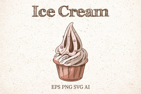 Strategic Branding with Vintage Soft Serve Ice Cream Clipart