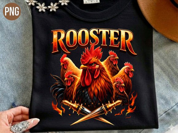 Unleashing Bold Visuals with the Rooster Fire Daggers Aggressive Crew PNG