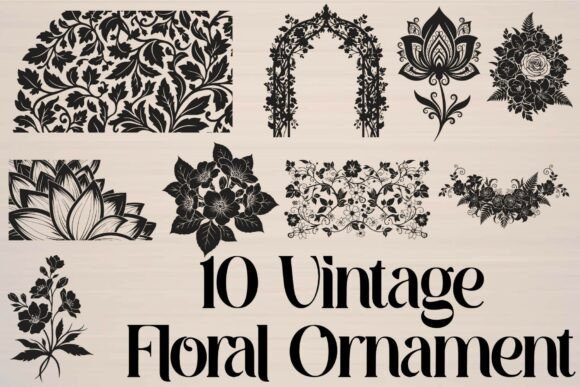 Vintage Floral Ornament: Elevating Your Creative Projects with Timeless Botanical Beauty